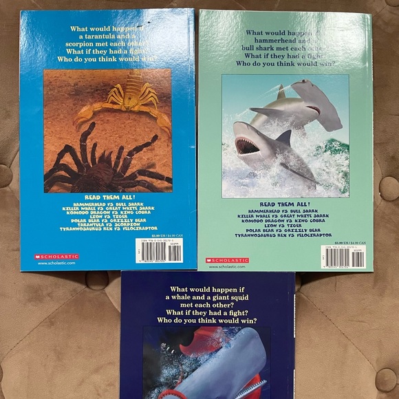 SUMMER READING!! “who would win” set of 3 books - EUC - Picture 3 of 3